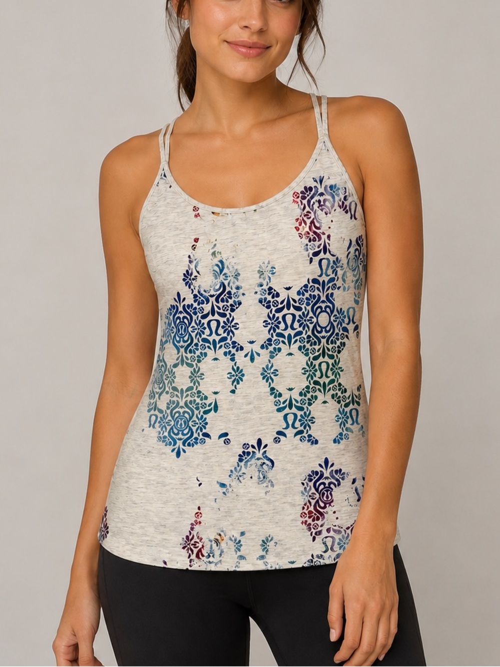 Lululemon NWT Candlelight Tank - Cream/Blue/Green